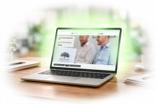 Burgess and Lee on a laptop screen